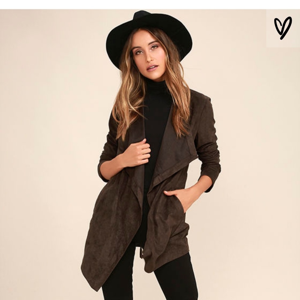 Dark grey/ Olive suede jacket